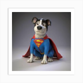 Superman Dog Art Print