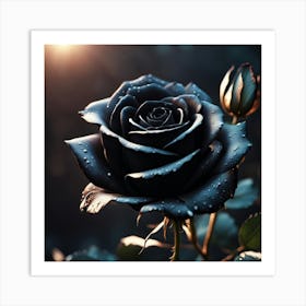 Black Rose Art Print