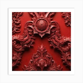 Red Wall 1 Art Print