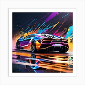 Paint Splatter Art Print