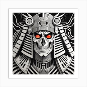 Samurai Skull 3 Art Print