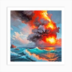 Explosion In The Ocean 1 Art Print