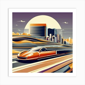 Futuristic Car 11 Art Print