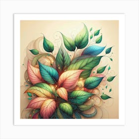 Colorful Leaves 1 Art Print