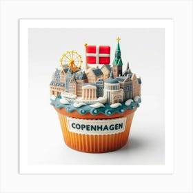 Copenhagen Cupcake Art Print