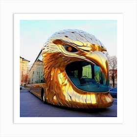 Bus With Eagle Head Art Print