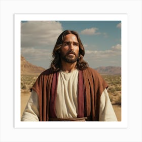 Jesus In The Desert Art Print