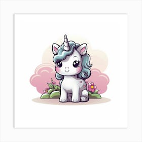 Cute Unicorn 602 Art Print