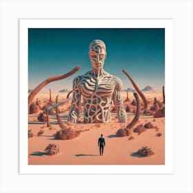 Man In The Desert 163 Art Print