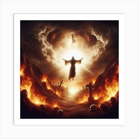 Jesus In The Sky Art Print