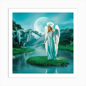 Angel In The Water 2 Art Print