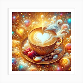 Allure of a cappuccino Art Print