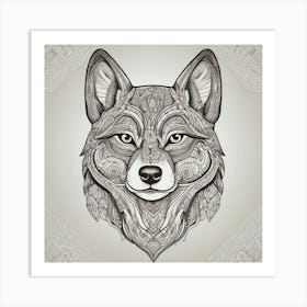 Wolf Head 6 Art Print