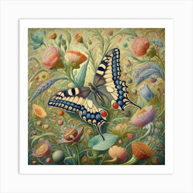 Butterfly In The Garden 7 Art Print