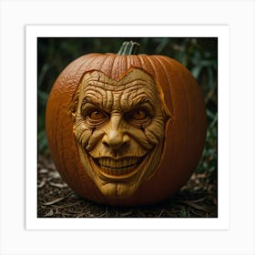 Joker Pumpkin Carving 9 Art Print