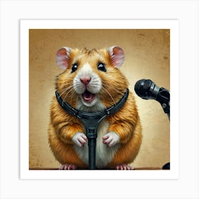 Hamster Singing 13 Art Print