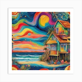 House On The Beach 2 Art Print