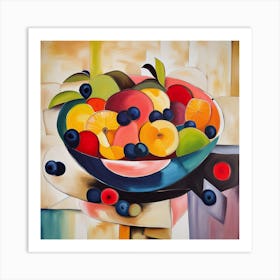 Abstract Fruit Bowl Art Print