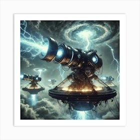 Ion Cannons Storm Powered Weaponry Art Print