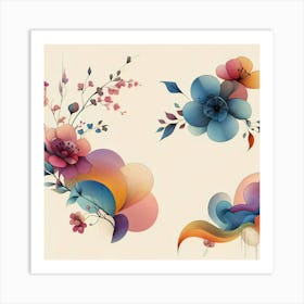 Abstract Floral Painting 11 Art Print