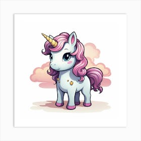 Cute Unicorn 828 Art Print