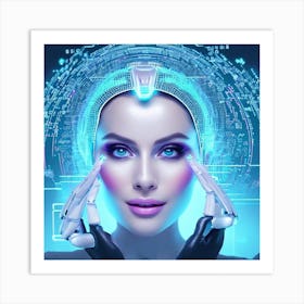 Futuristic Woman Art Print