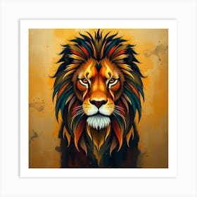 Lion Head 8 Art Print