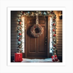 Christmas Door 121 Art Print