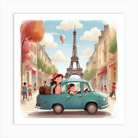 Eiffel Tower art Art Print