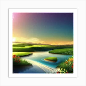 Landscape Wallpapers 17 Art Print