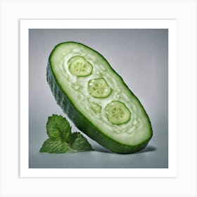 Cucumber With Mint Art Print