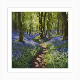 Springtime in the Bluebell Woods Art Print