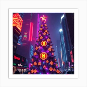 Christmas Tree In New York City 1 Art Print