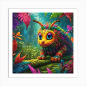 Colorful Caterpillar Art Print