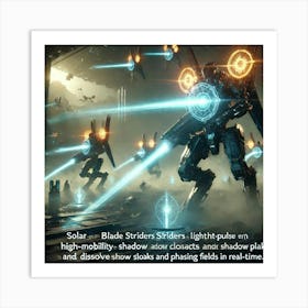 Solar Blade Striders Light Pulse Emitters Art Print