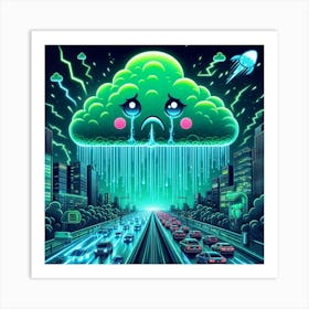 Sad Cloud Art Print