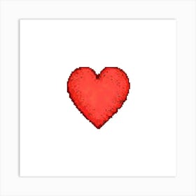 Heart Pixel Art 1 Art Print