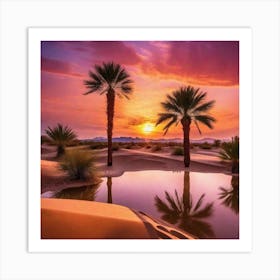 Sunset In The Desert 1 Art Print