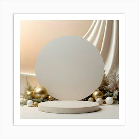 White Christmas Table 3 Art Print