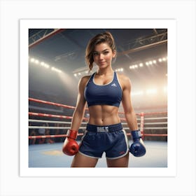 Boxing Girl 9 Art Print