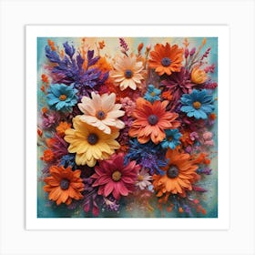 Colorful Flowers 1 Art Print