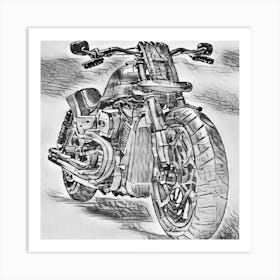 Harley Davidson modern  Art Print