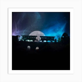 Train At Night Art Print