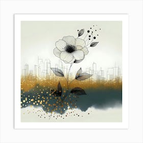 Flower In The City 2 Art Print