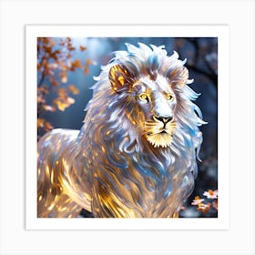 Lion of glass Art Print