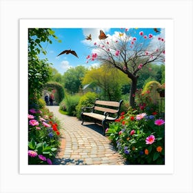 Garden In Spring Art Print