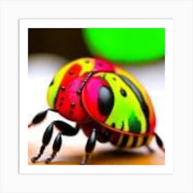 Colorful Beetle Art Print