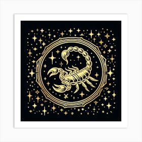 A Zodiac symbol, Scorpion 2 Art Print