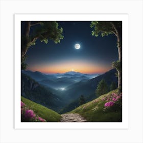 Path To The Moon Art Print