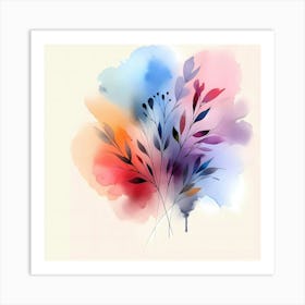 Watercolor Flowers 2 Art Print